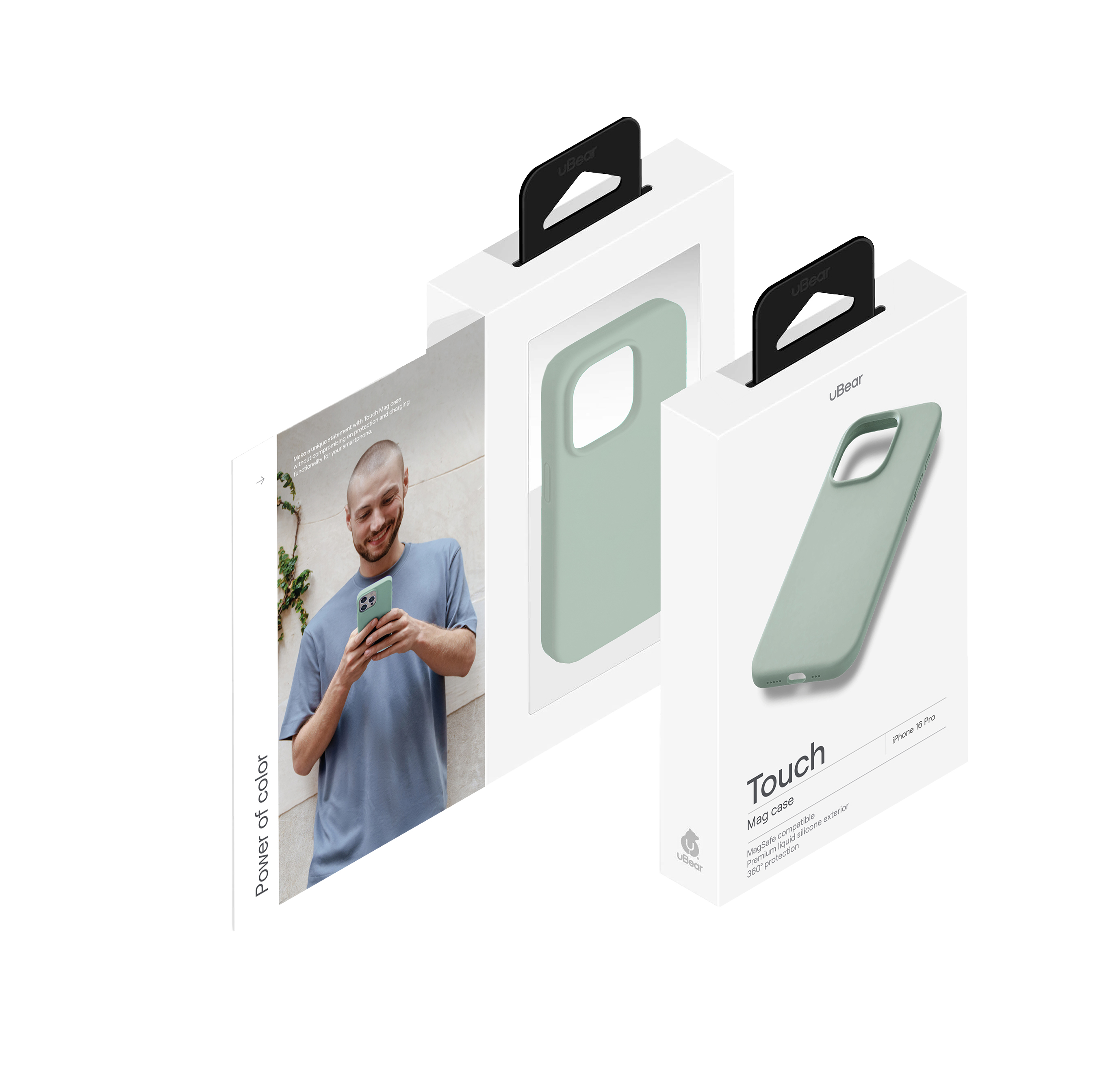Чехол защитный uBear Touch Mag Case для iPhone 16 Pro, холодная мята