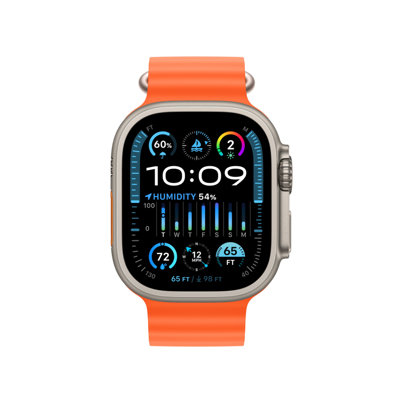 Apple Watch Ultra 2 GPS + Cellular, 49 мм, корпус из титана, ремешок Ocean цвет Оранжевый