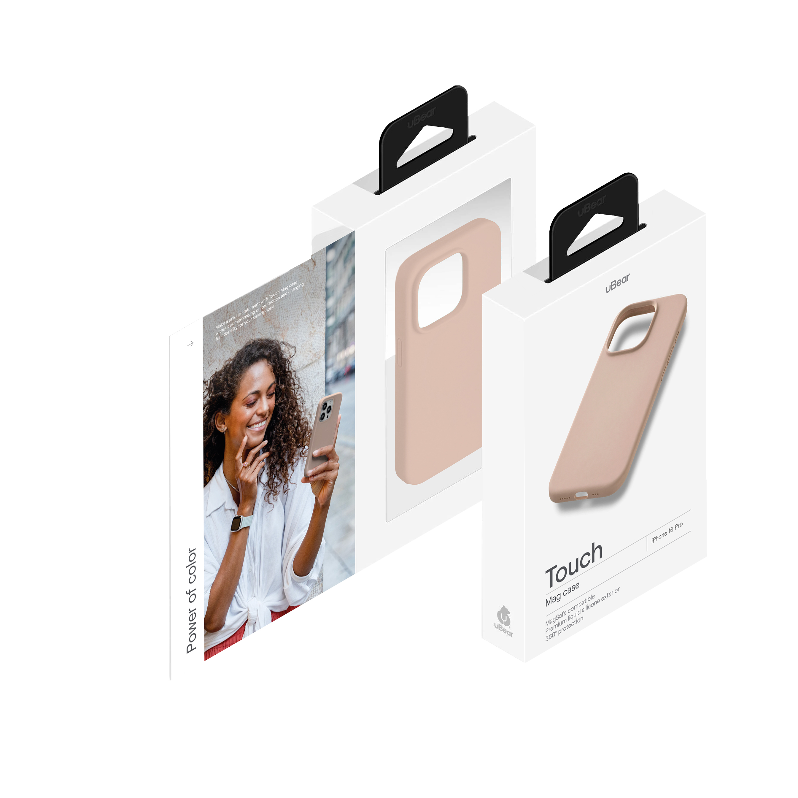Чехол защитный uBear Touch Mag Case для iPhone 16 Pro, латте