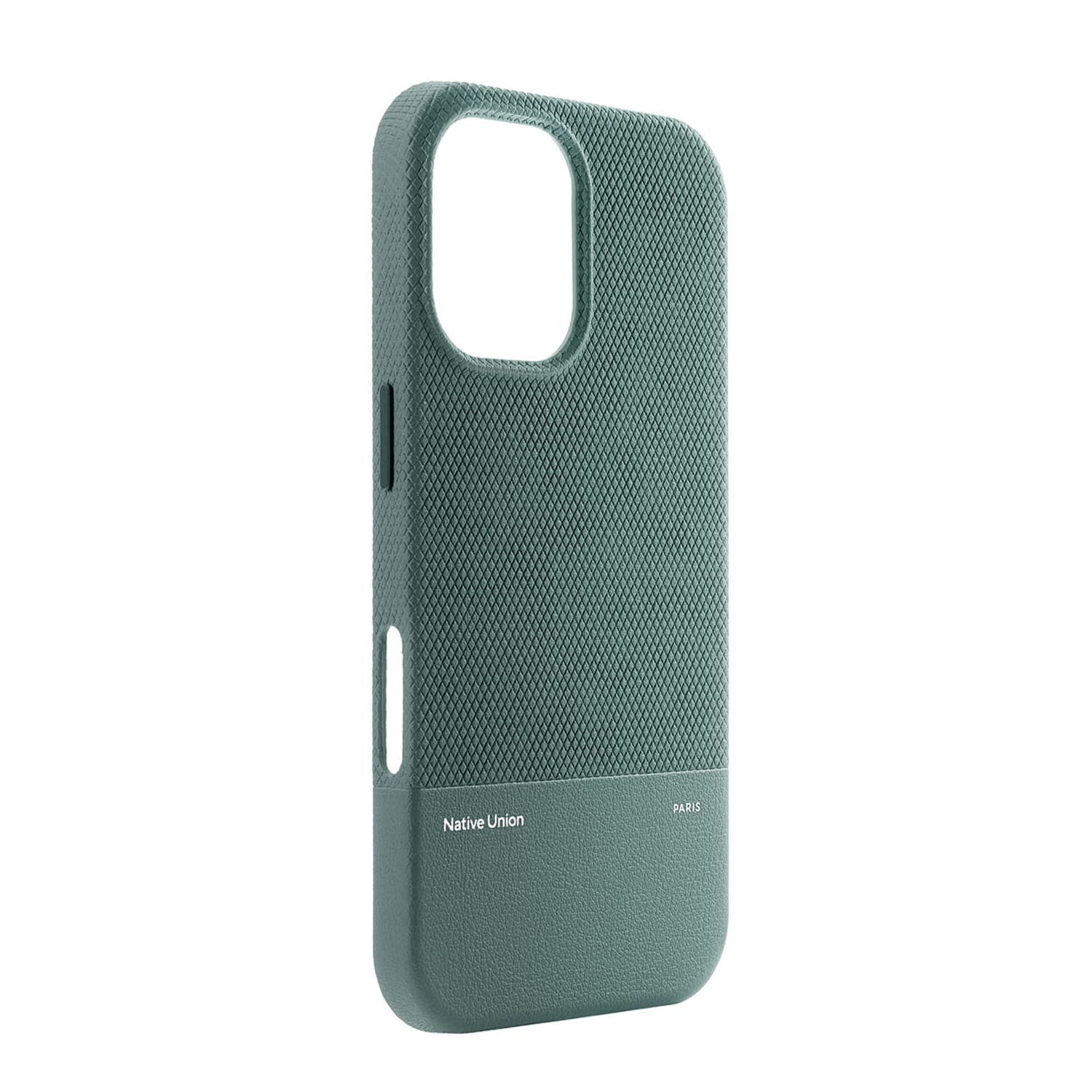 На фото изображено Чехол Native Union (RE)Classic Case MagSafe для iPhone 16, зеленый сланец