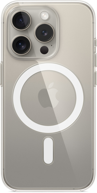 Чехол Apple Clear Case MagSafe для iPhone 15 Pro, прозрачный
