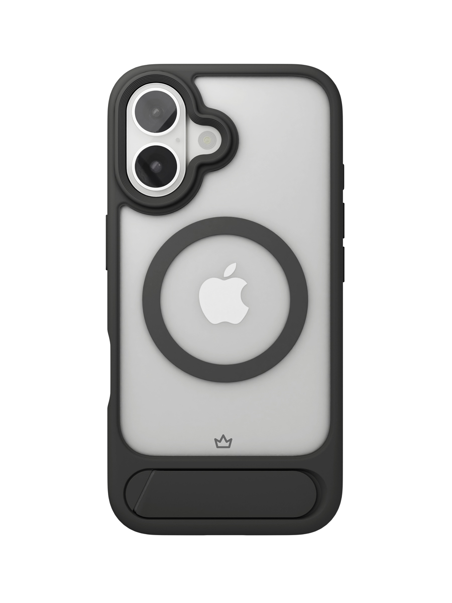 На фото изображено Чехол защитный VLP Reels Case с MagSafe для iPhone 16 Plus, черный