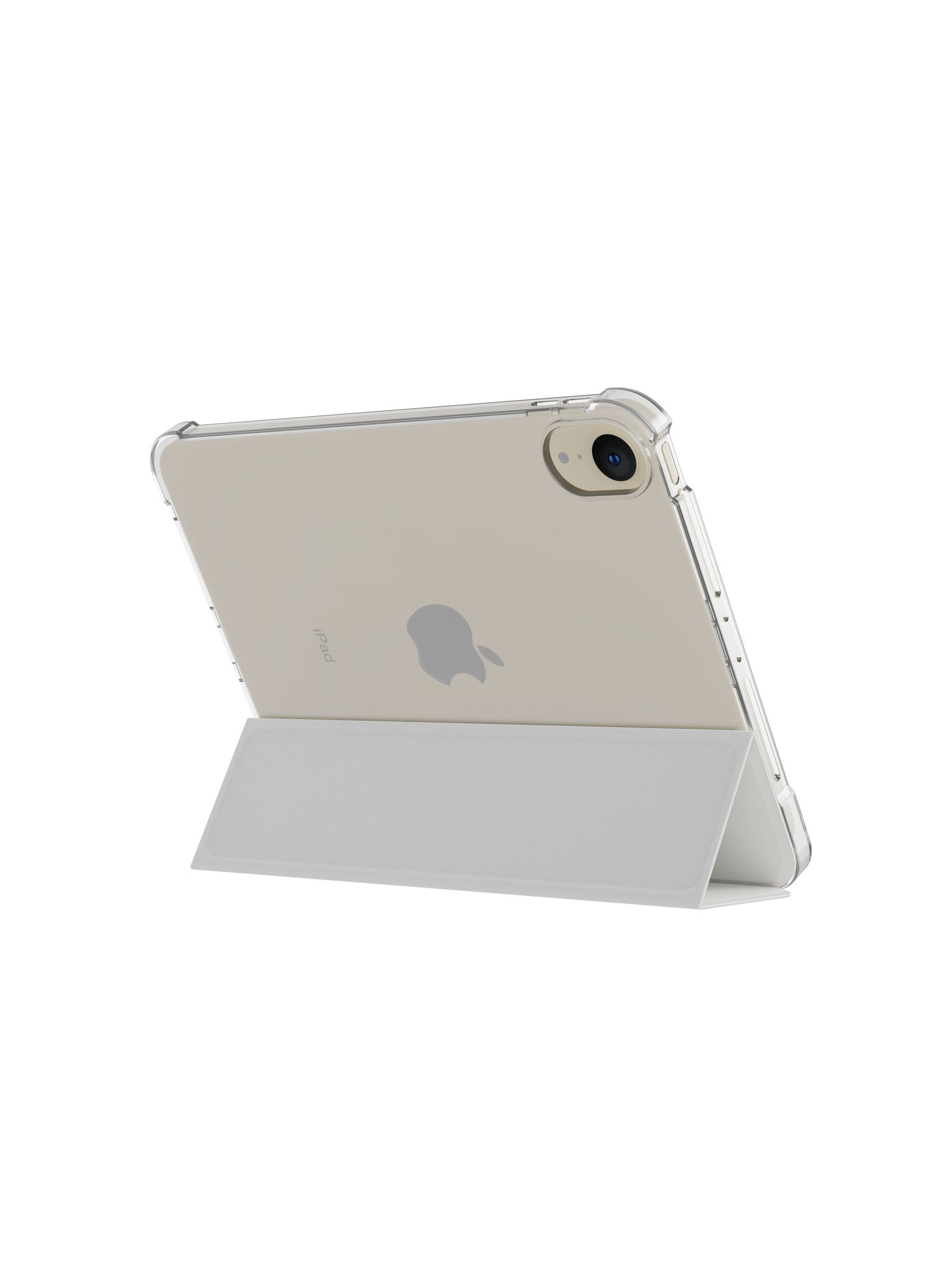 На фото изображено Чехол защитный VLP Dual Folio для iPad mini 6, белый