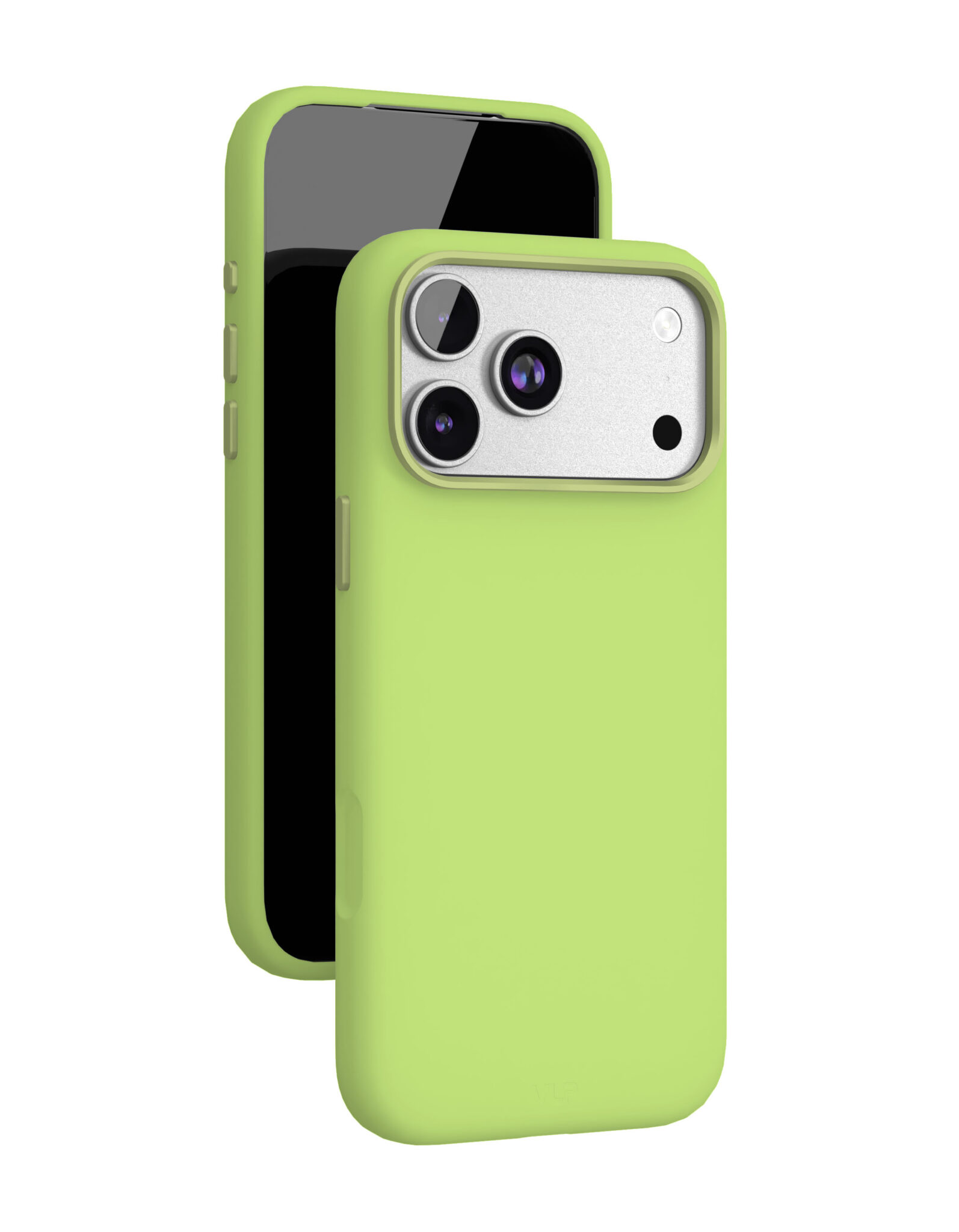 На фото изображено Чехол защитный VLP Aster Pro Case с MagSafe для iPhone 17 Pro Max, лайм