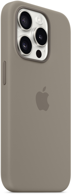 Чехол Apple MagSafe для iPhone 15 Pro, силикон, Платиново-серый