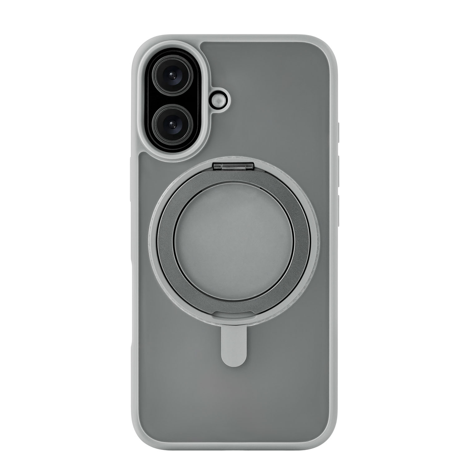 Чехол защитный uBear Clip 360 Mag Case для iPhone 16, с магнитной подставкой, серый