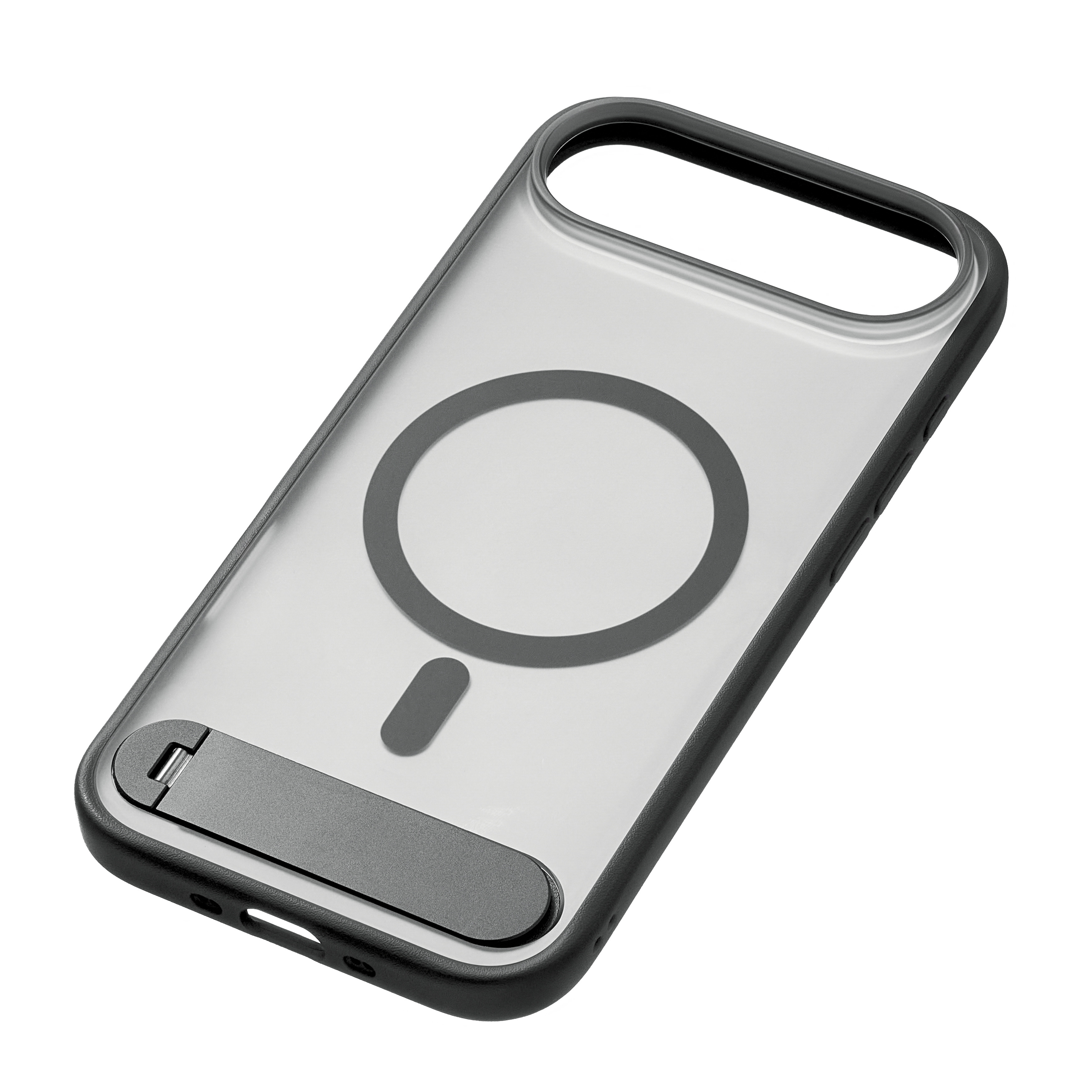 На фото изображено Чехол защитный uBear Stand 360° Mag Case для iPhone Air, черный