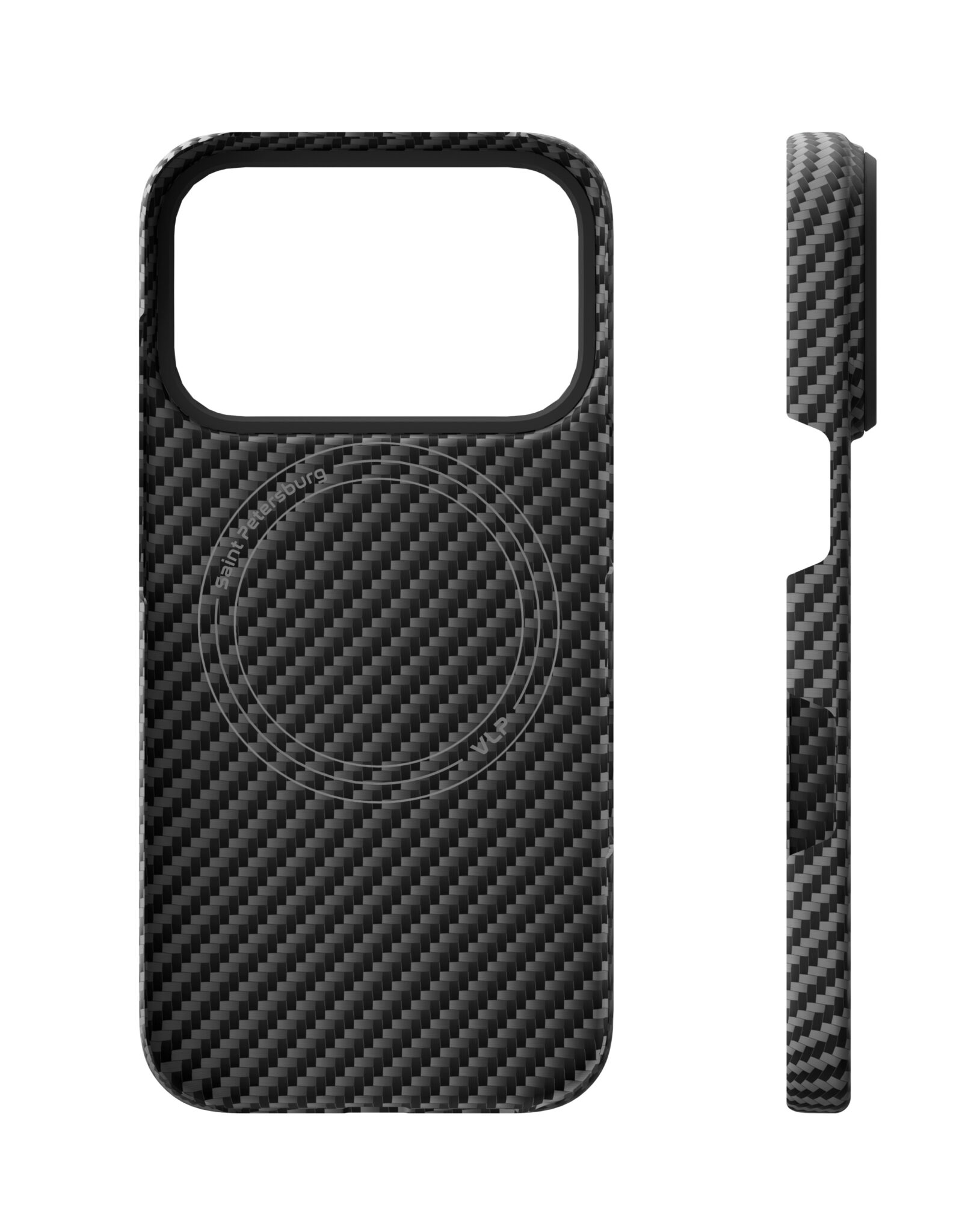 Фото Чехол защитный VLP Kevlar Case с MagSafe для iPhone 17 Pro, черный На фото изображено Чехол защитный VLP Kevlar Case с MagSafe для iPhone 17 Pro, черный