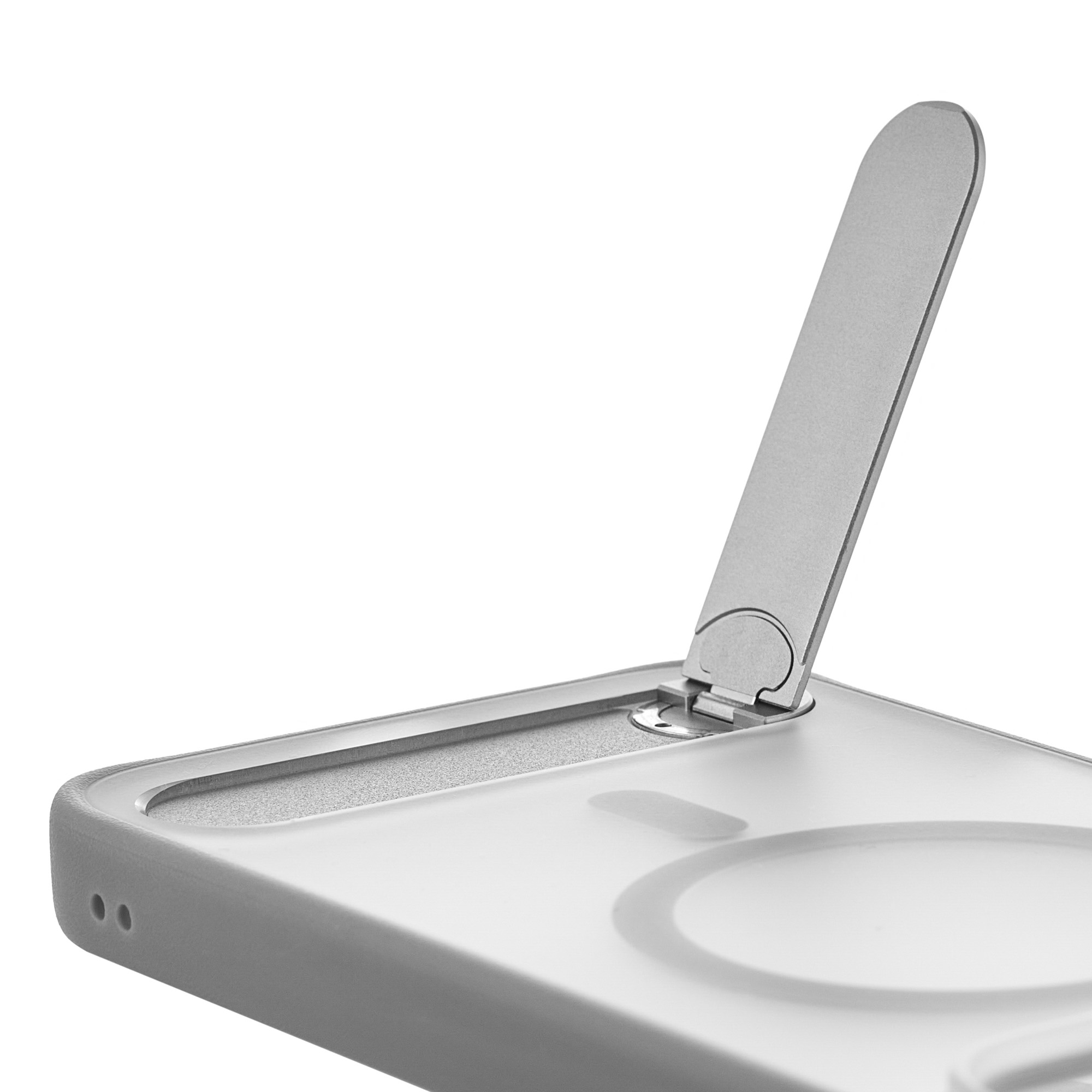 На фото изображено Чехол защитный uBear Stand 360° Mag Case для iPhone 17 Pro, серый