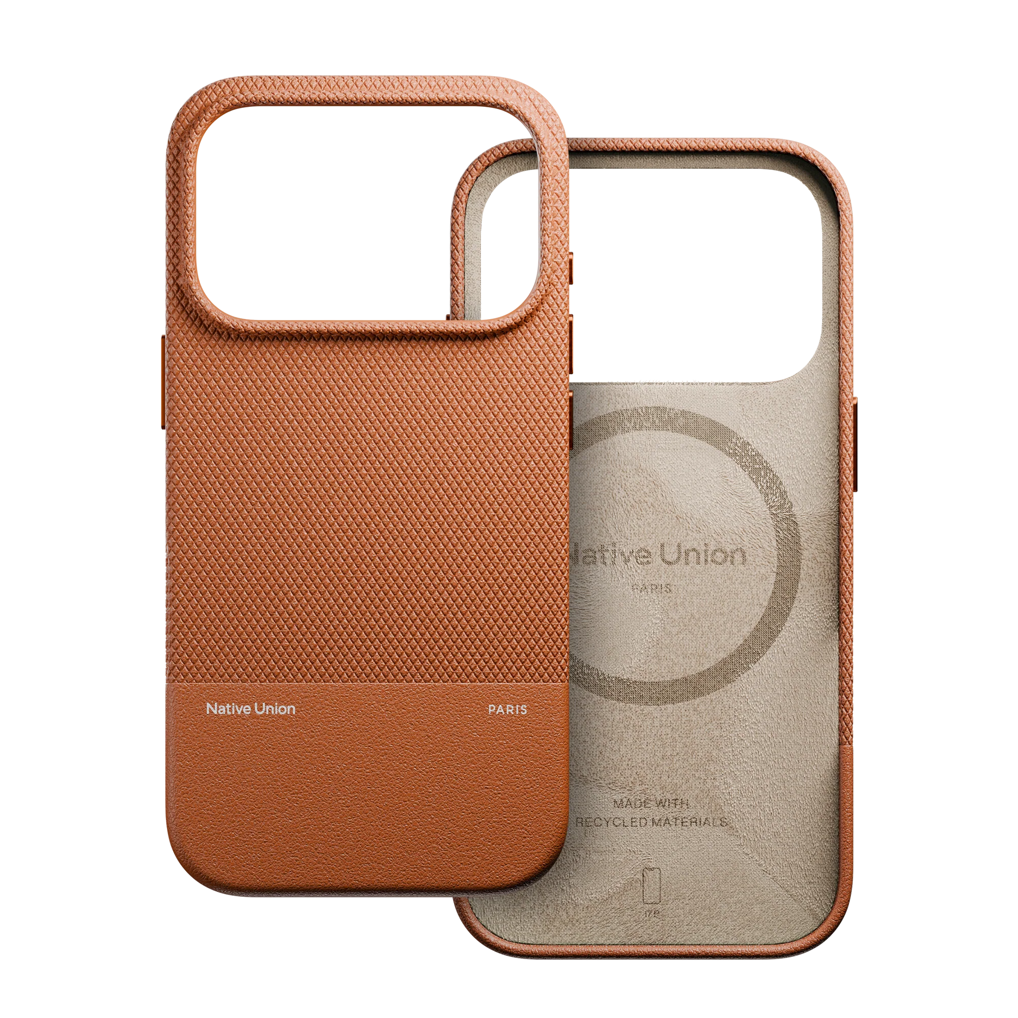 На фото изображено Чехол Native Union Paris (Re)Classic Case для iPhone 17 Pro Max Коричневый