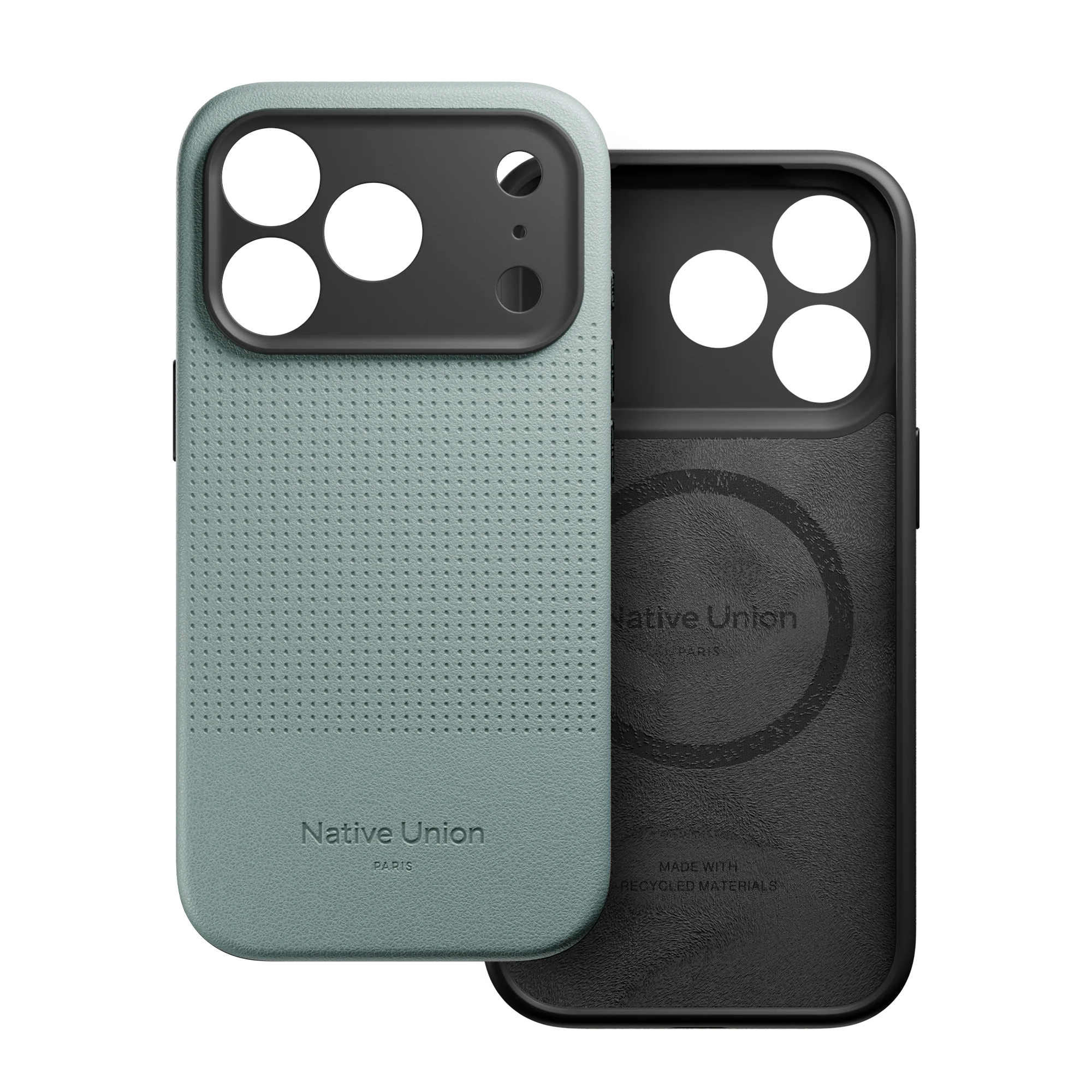 На фото изображено Чехол Native Union Active Case MagSafe для iPhone 17 Pro, зеленый