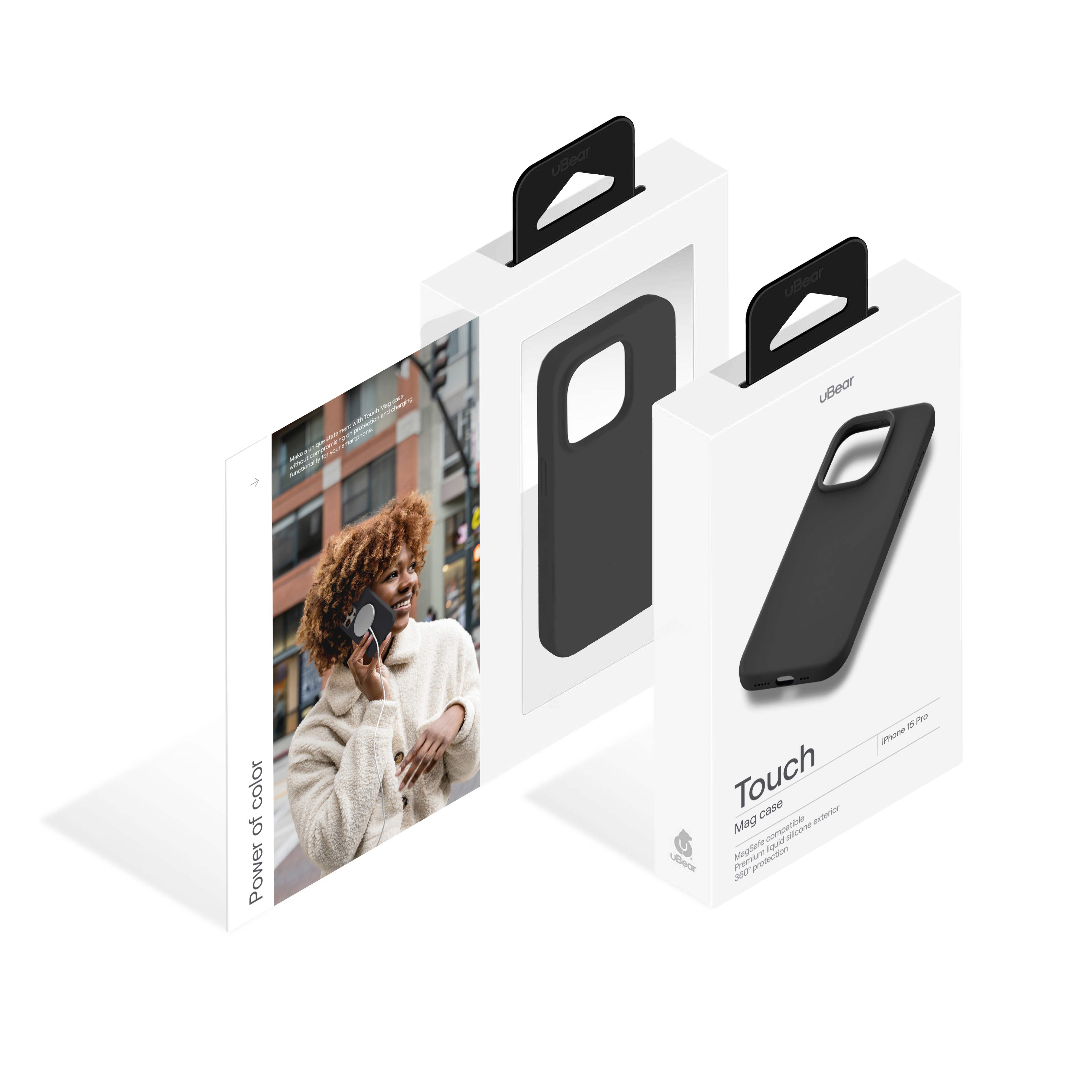 Чехол защитный uBear Touch Mag Case для iPhone 15 Pro, черный