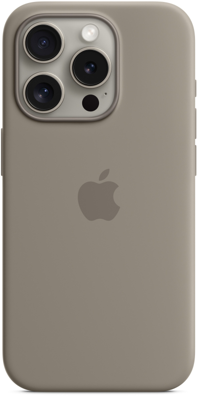 Чехол Apple MagSafe для iPhone 15 Pro, силикон, Платиново-серый