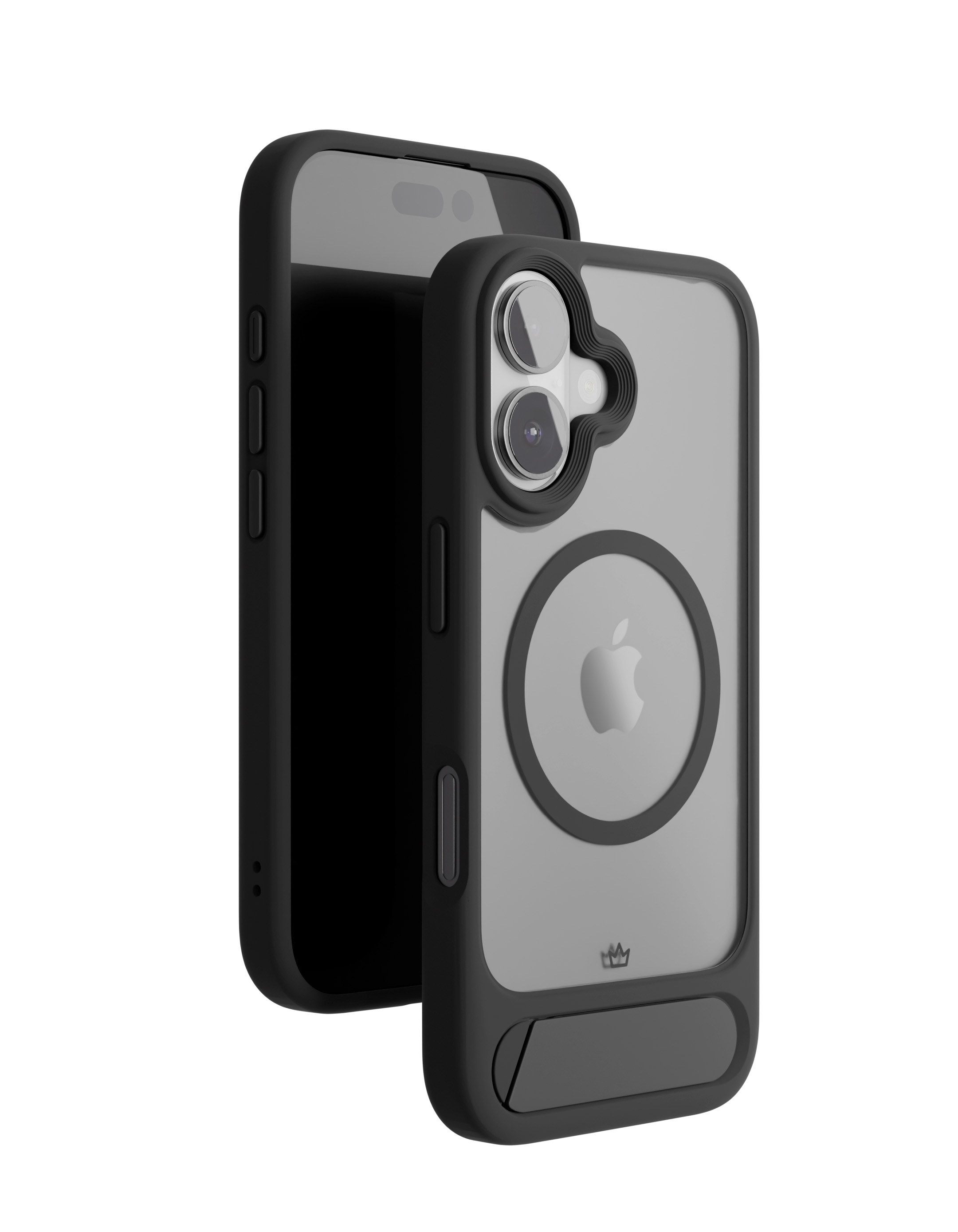 На фото изображено Чехол защитный VLP Reels Case с MagSafe для iPhone 16 Plus, черный