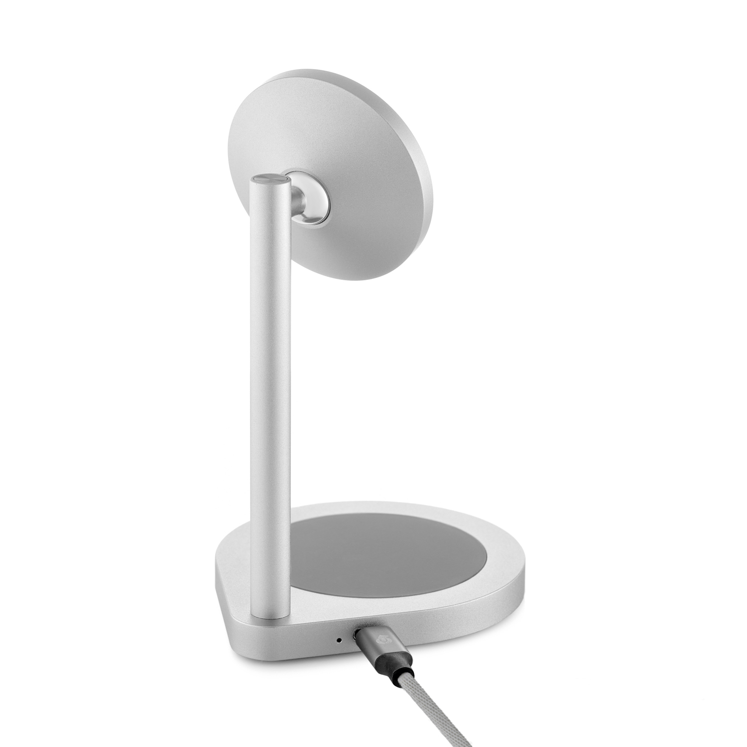 Беспроводное зарядное устройство uBear Stage, 2в1, MagSafe совместимое, серебристый