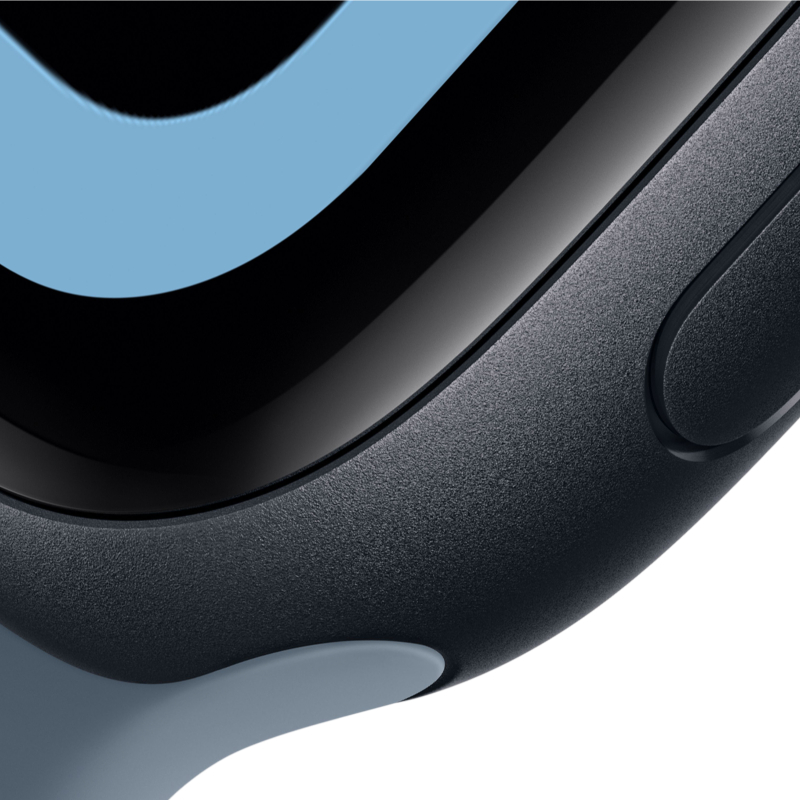 На фото изображено Apple Watch SE 3, 40 мм, корпус из алюминия цвета «Сияющая звезда», спортивный ремешок, размер M/L