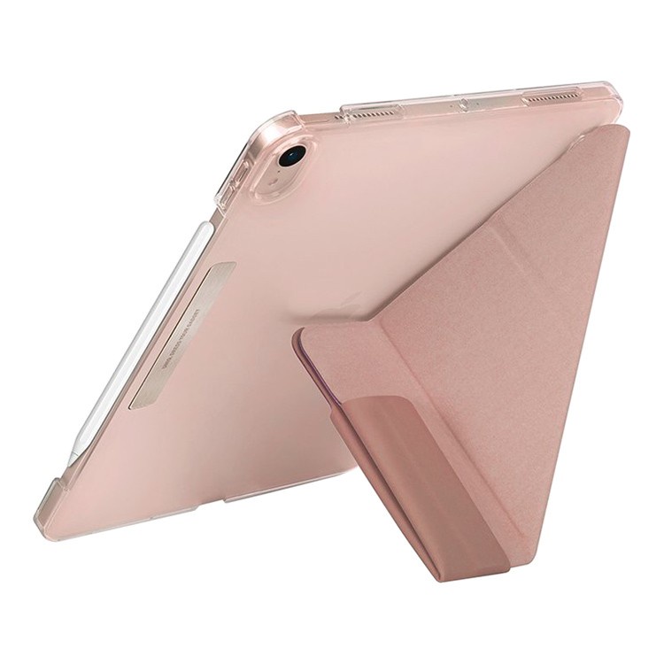 На фото изображено Чехол Uniq Camden для iPad 10th Gen 10.9", розовый