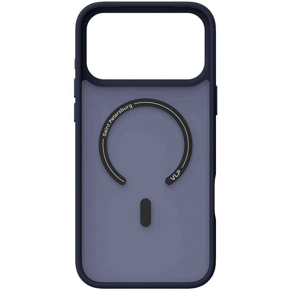 Фото Чехол защитный VLP LITE Bloom Case с MagSafe для iPhone 17 Pro Max, темно-синий На фото изображено Чехол защитный VLP LITE Bloom Case с MagSafe для iPhone 17 Pro Max, темно-синий