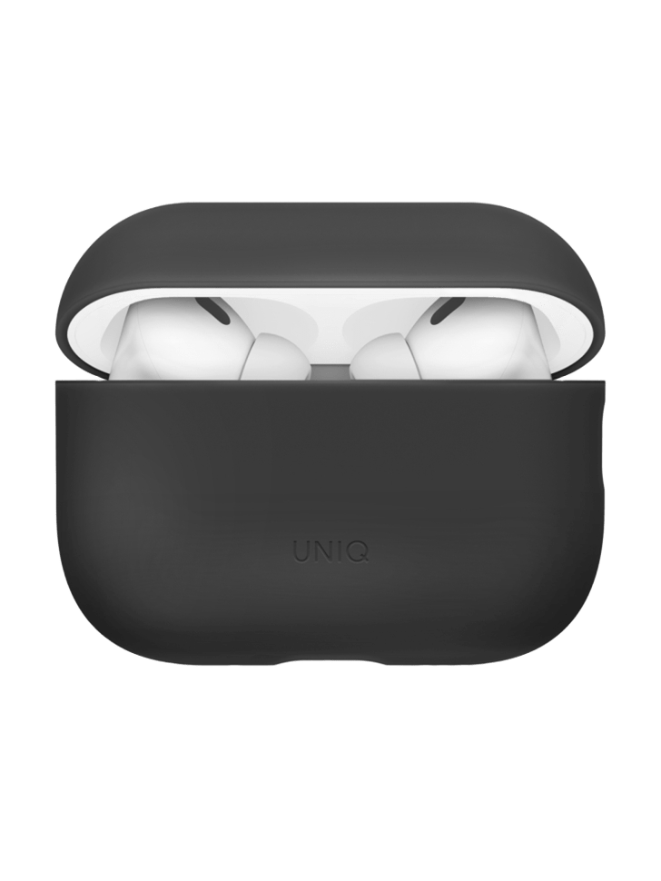 Фото Чехол Uniq LINO для AirPods Pro 3, Charcoal Grey На фото изображено Чехол Uniq LINO для AirPods Pro 3, Charcoal Grey