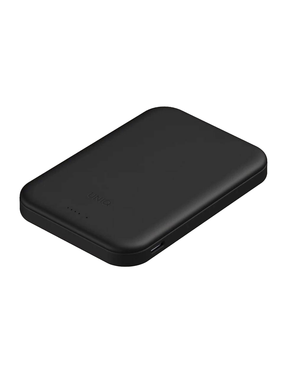 На фото изображено Внешний аккумулятор Uniq Lexa 5000 mAh, черный