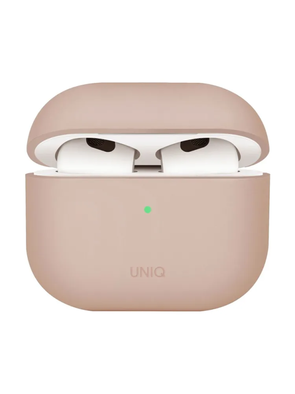 Защитный чехол Uniq Lino Silicone Case для Airpods 4, розовый Защитный чехол Uniq Lino Silicone Case для Airpods 4, розовый