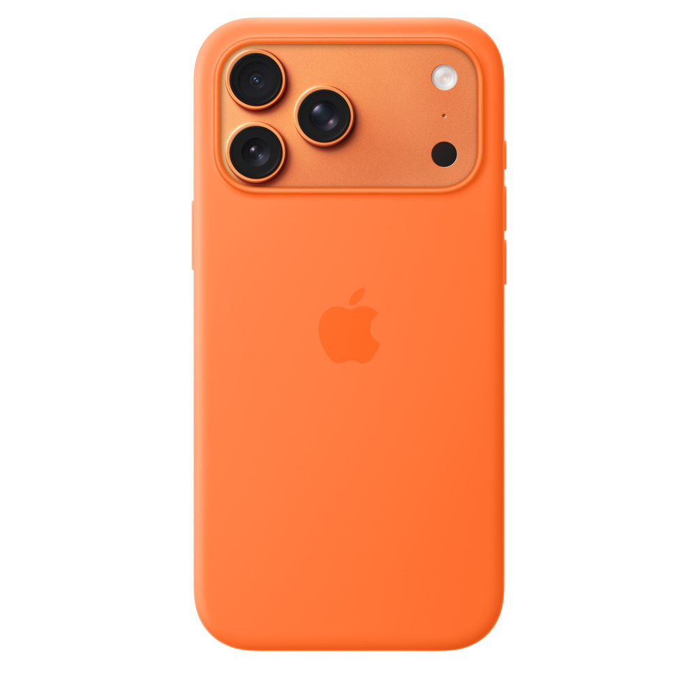 Фото Чехол защитный Apple Silicone Case with MagSafe для iPhone 17 Pro Max, оранжевый Фото Чехол защитный Apple Silicone Case with MagSafe для iPhone 17 Pro Max, оранжевый
