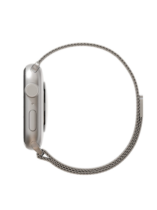 Ремешок из нержавеющей стали сетчатый VLP для Apple Watch 42/44/45, cеребристый