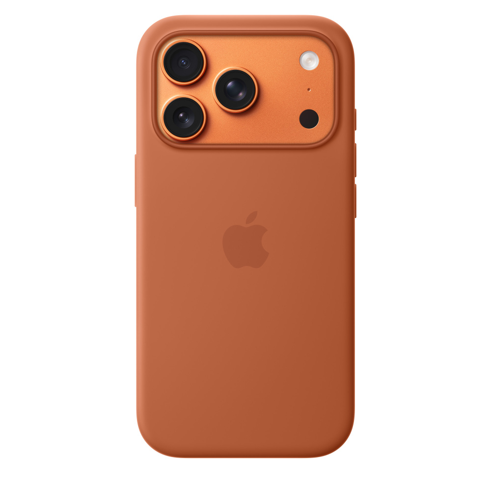 Фото Чехол защитный Apple Silicone Case with MagSafe для iPhone 17 Pro, терракотовый Фото Чехол защитный Apple Silicone Case with MagSafe для iPhone 17 Pro, терракотовый