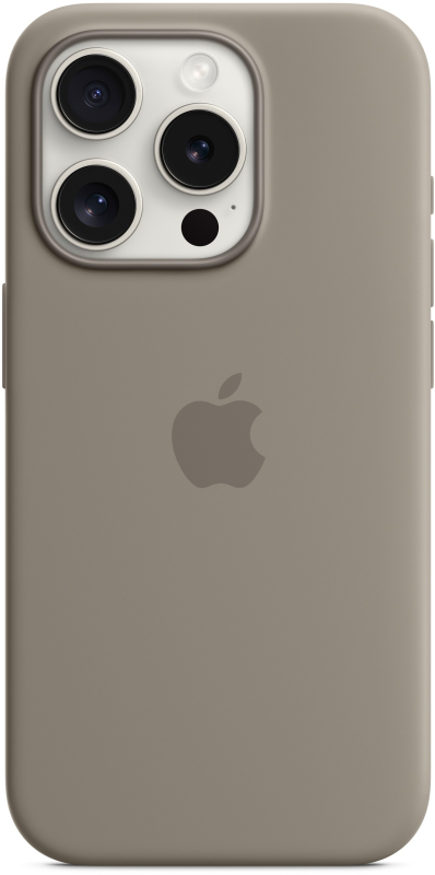 Чехол Apple MagSafe для iPhone 15 Pro, силикон, Платиново-серый