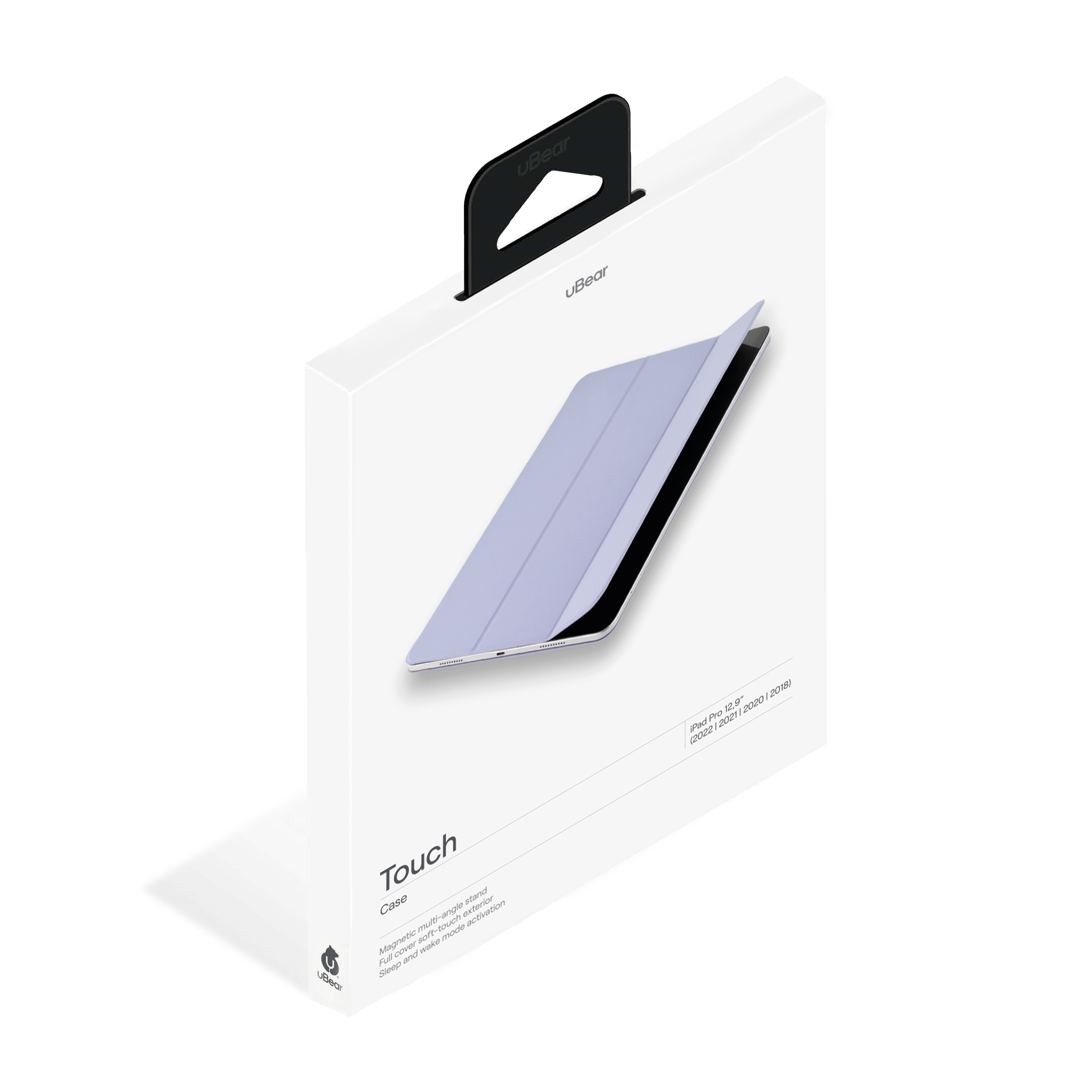 На фото изображено Чехол uBear Touch case для iPad Pro 12,9”, фиолетовый