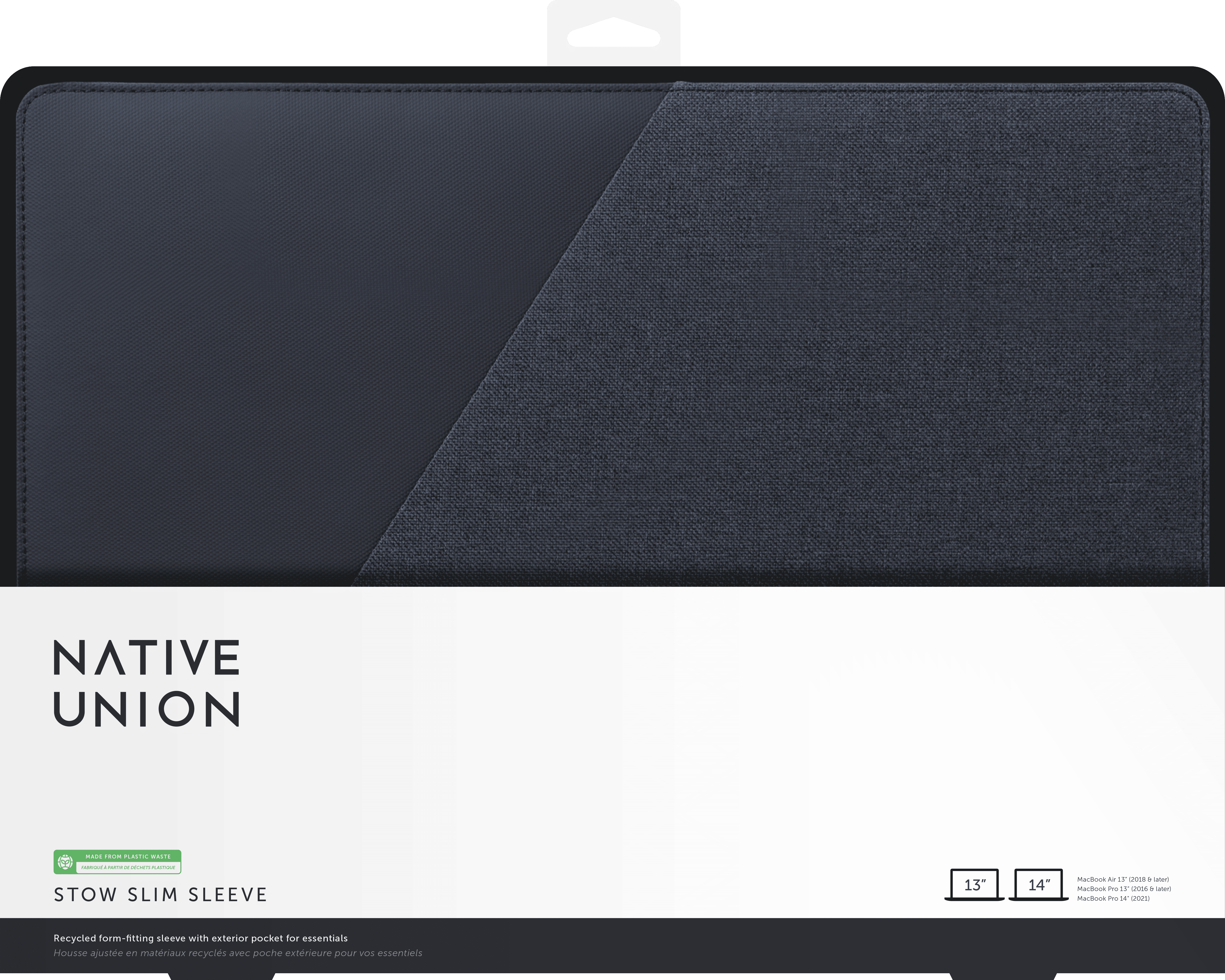 На фото изображено Чехол-конверт Native Union Stow Slim Sleeve 13/14", индиго