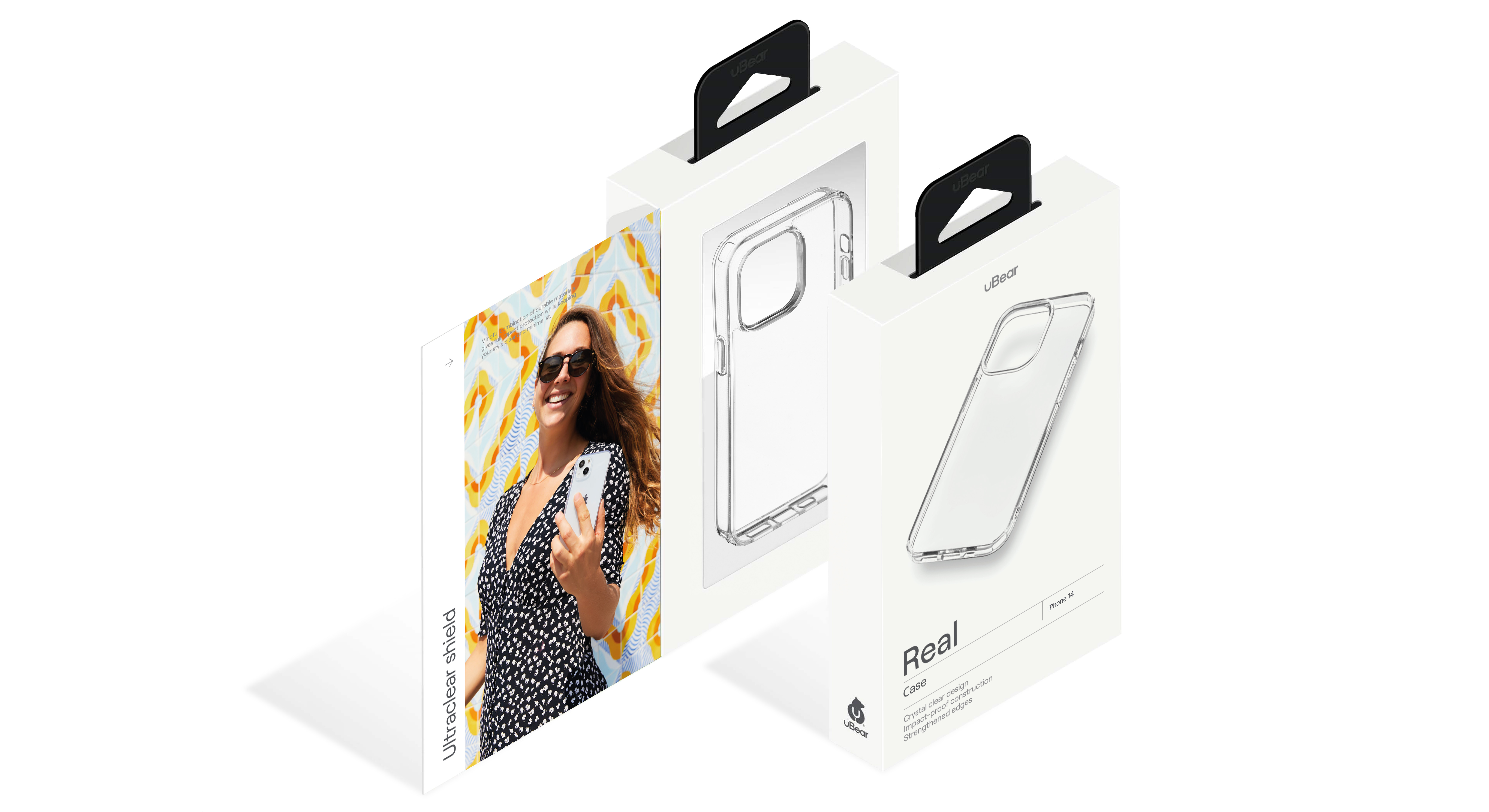 Чехол защитный uBear Real Case  для  iPhone 14, усиленный, прозрачный