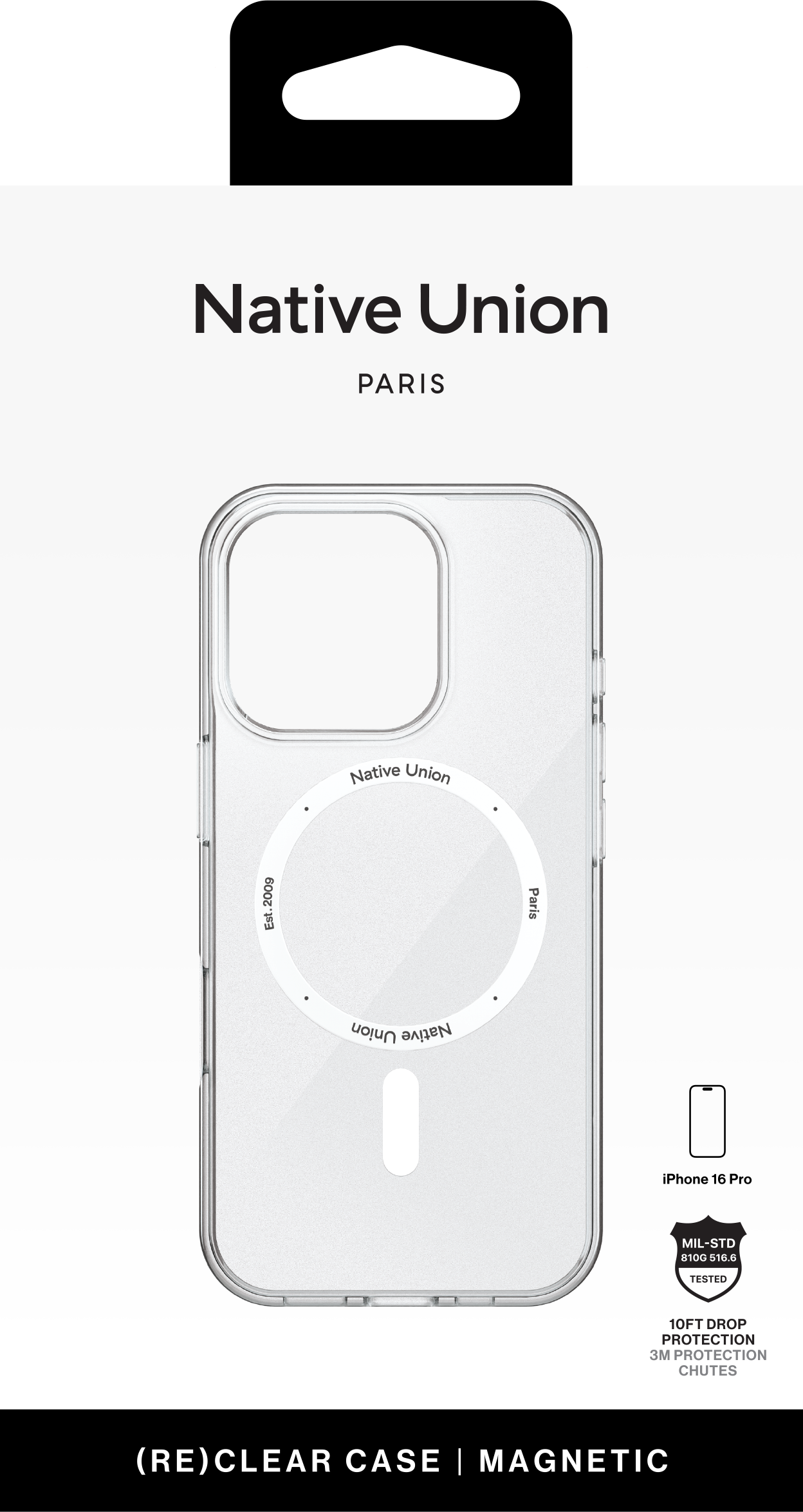 Чехол Native Union (RE)Classic Case MagSafe для iPhone 16 Pro, прозрачный