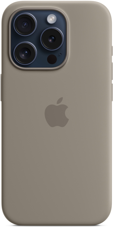 Чехол Apple MagSafe для iPhone 15 Pro, силикон, Платиново-серый