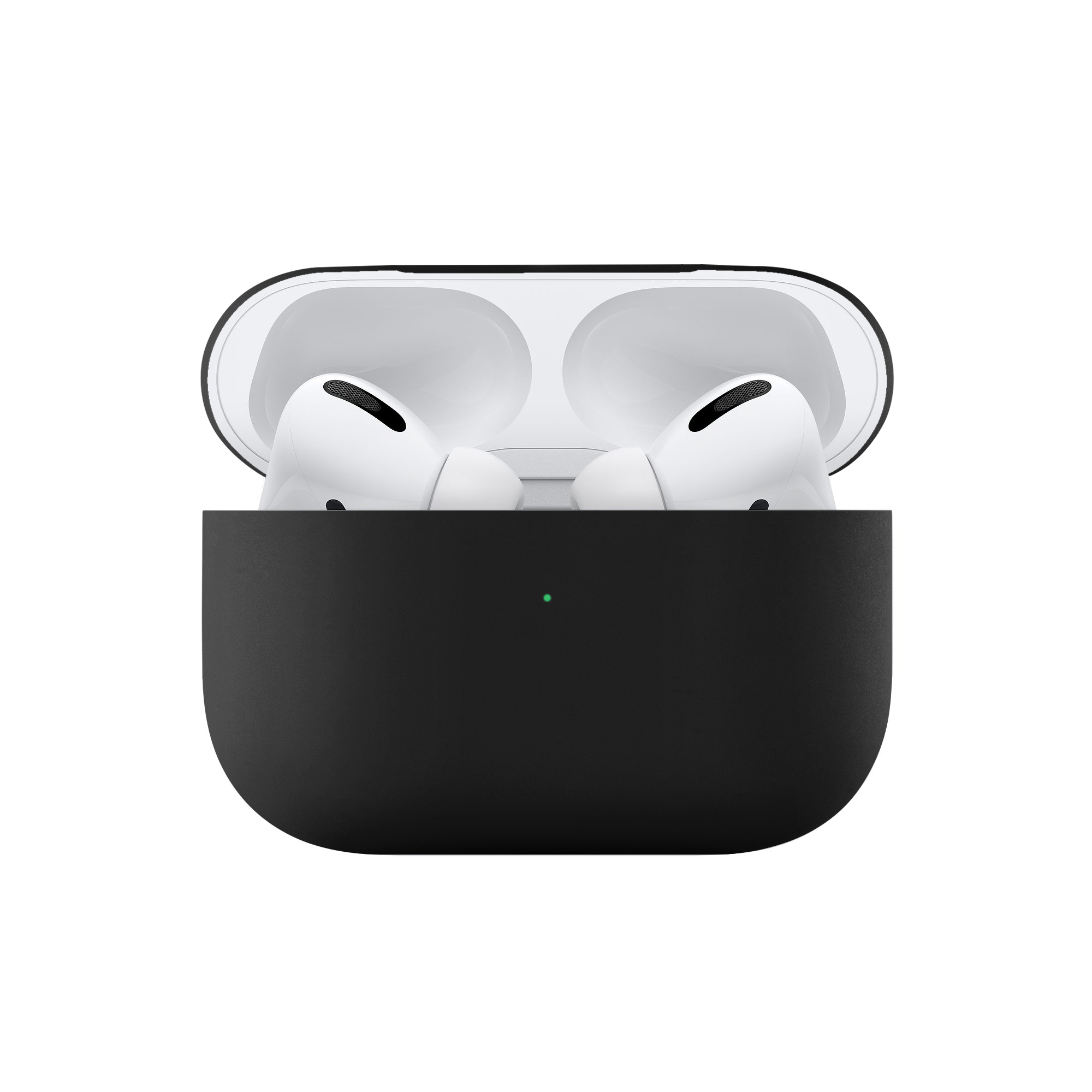 На фото изображено Ультратонкий силиконовый чехол uBear Touch Case for AirPods Pro, чёрный