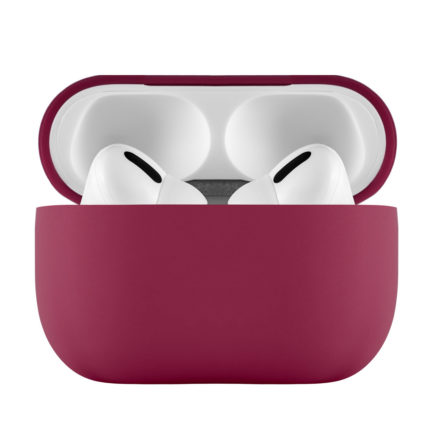 На фото изображено Защитный чехол uBear AirPods Pro 2 Touch Pro Silicone Case, марсала