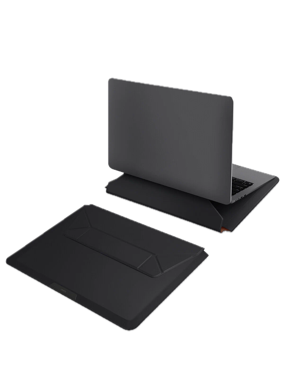 На фото изображено Чехол Uniq для ноутбуков 14" Oslo V.2, Jet Black