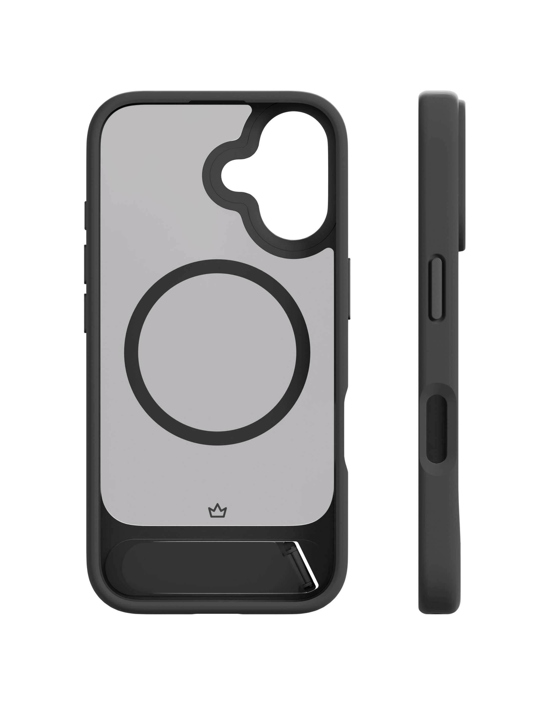 На фото изображено Чехол защитный VLP Reels Case с MagSafe для iPhone 16 Plus, черный