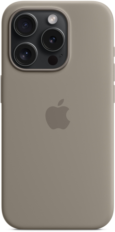 Чехол Apple MagSafe для iPhone 15 Pro, силикон, Платиново-серый