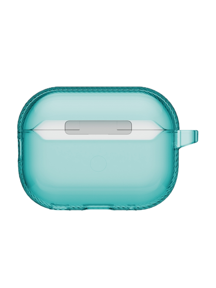 На фото изображено Чехол Uniq Glase PRO TPU для AirPods Pro 3, Teal