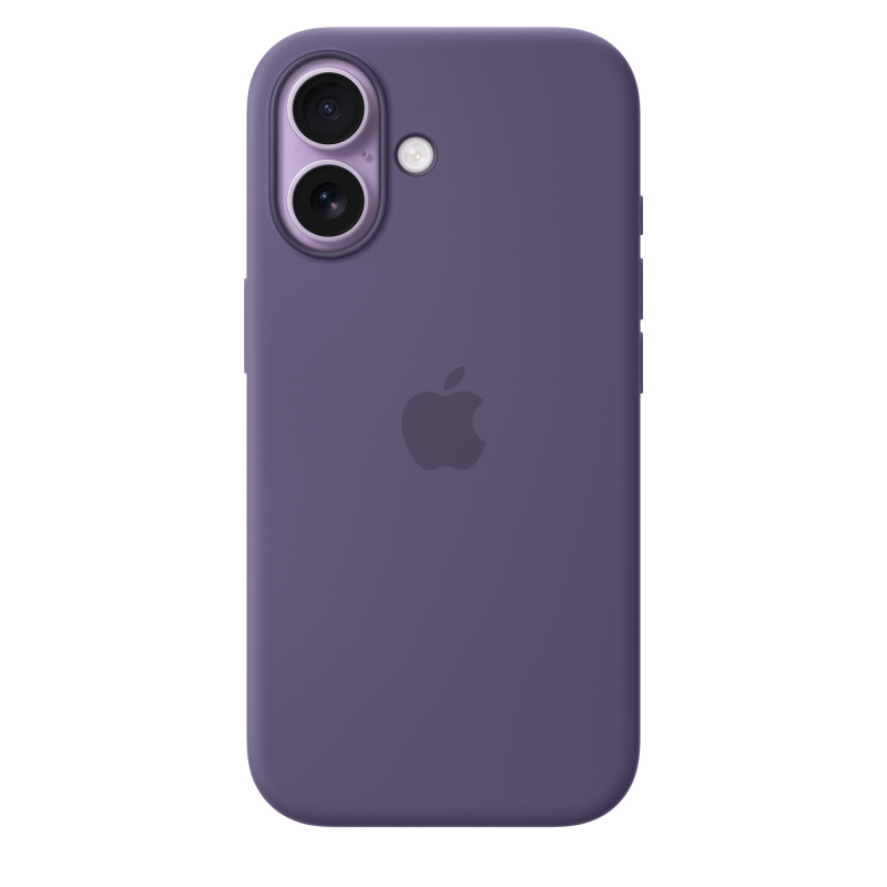 Фото Чехол защитный Apple Silicone Case with MagSafe для iPhone 17, фиолетовый На фото изображено Чехол защитный Apple Silicone Case with MagSafe для iPhone 17, фиолетовый