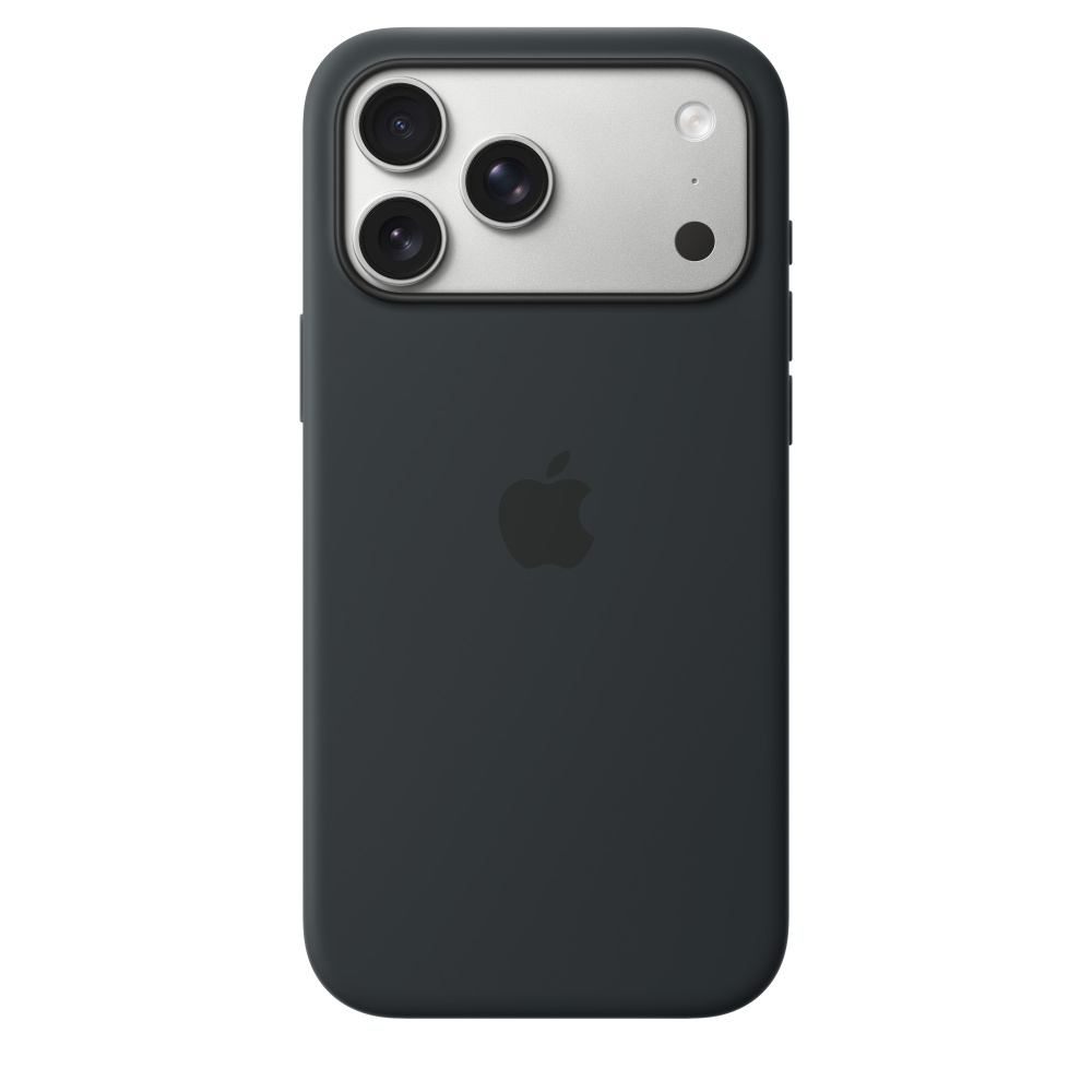 Фото Чехол защитный Apple Silicone Case with MagSafe для iPhone 17 Pro Max, чёрный Фото Чехол защитный Apple Silicone Case with MagSafe для iPhone 17 Pro Max, чёрный