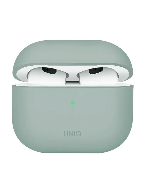 Защитный чехол Uniq Lino Silicone Case для Airpods 4, мятный Защитный чехол Uniq Lino Silicone Case для Airpods 4, мятный