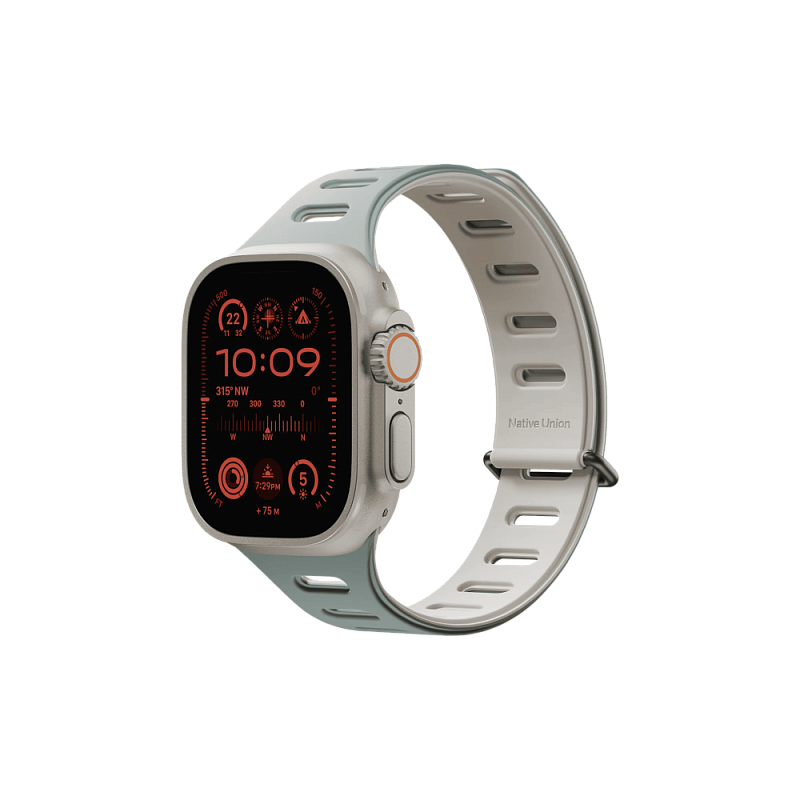 Ремешок Native Union для Apple Watch Magnetic 42/44/45/49мм, зеленый/серый