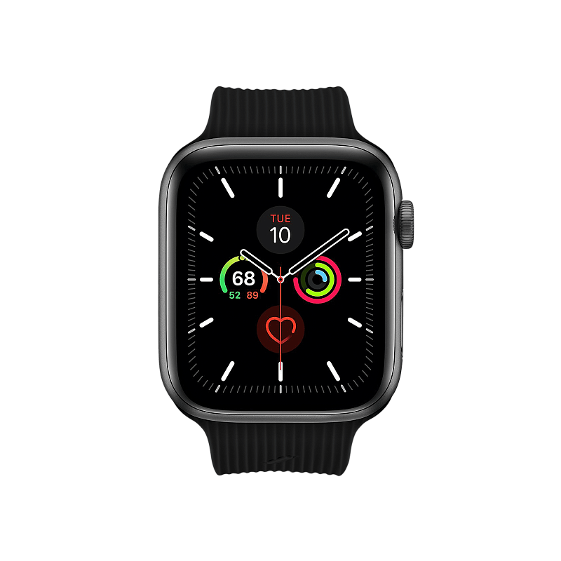 Ремешок Native Union для Apple Watch 44мм, cиликоновый, черный