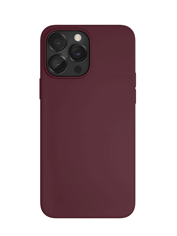 Чехол защитный VLP Silicone case с MagSafe для iPhone 14 Pro Max, марсала